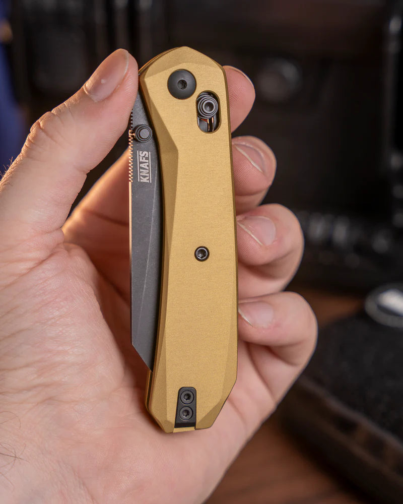 Lander 2 Reverse Tanto | Gold Aluminium + Blackwash Elmax
