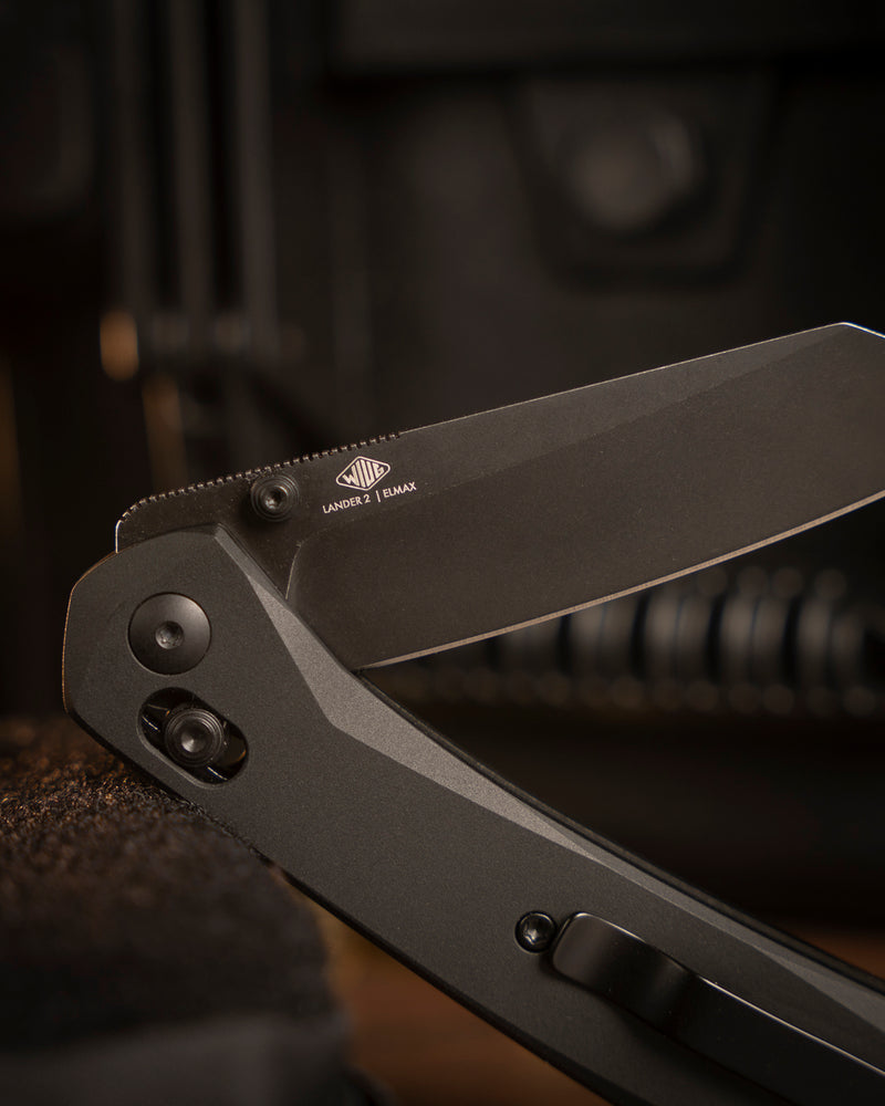 Lander 2 Reverse Tanto | Black Aluminium + Blackwash Elmax