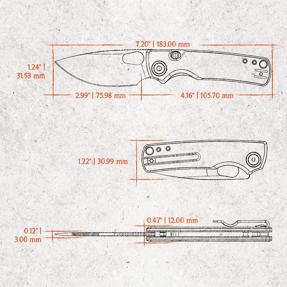 Porcupine | Black Micarta + Blackwash 14C28N - A2601