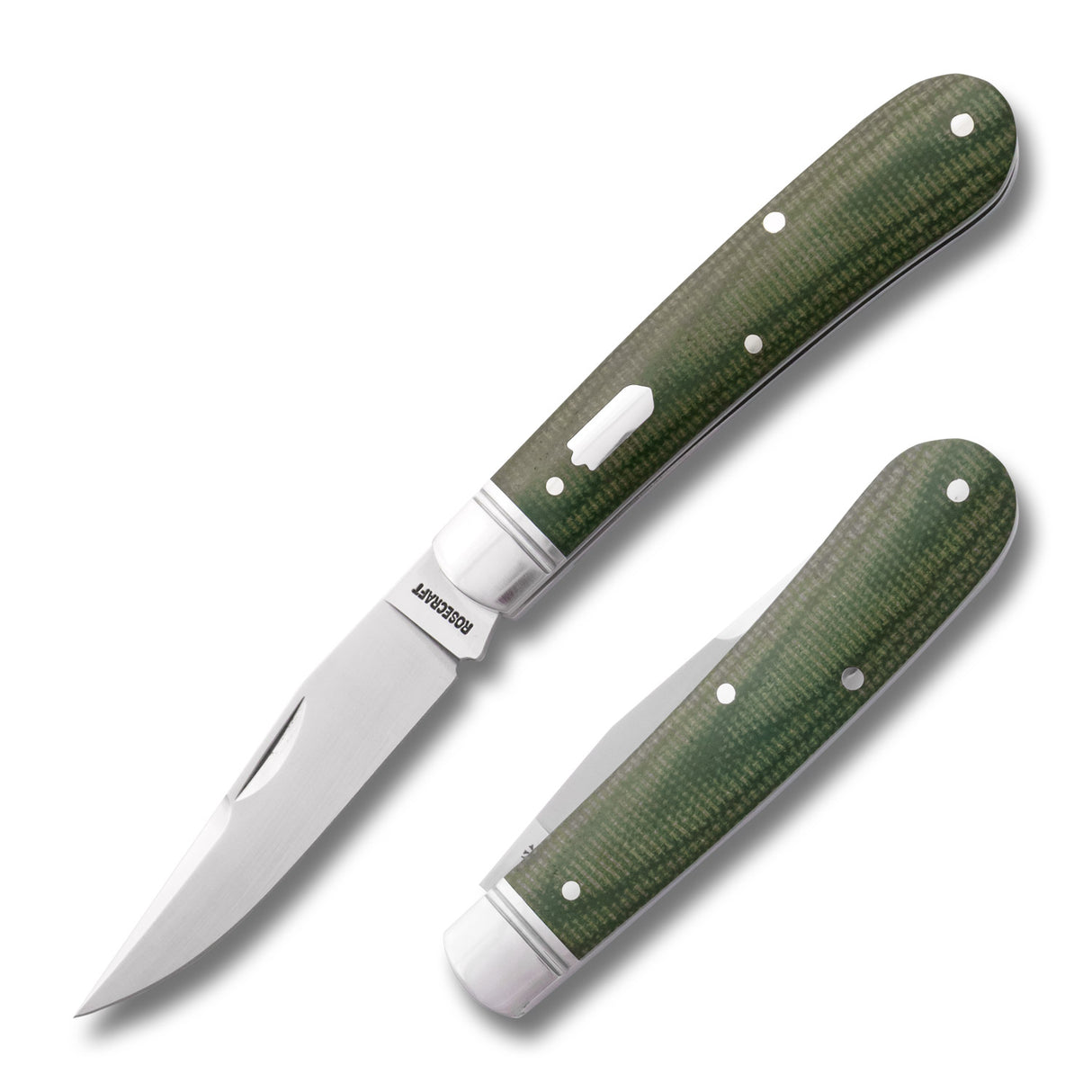 Buffalo River Jack Green Micarta Slipjoint - RCT030-DGM