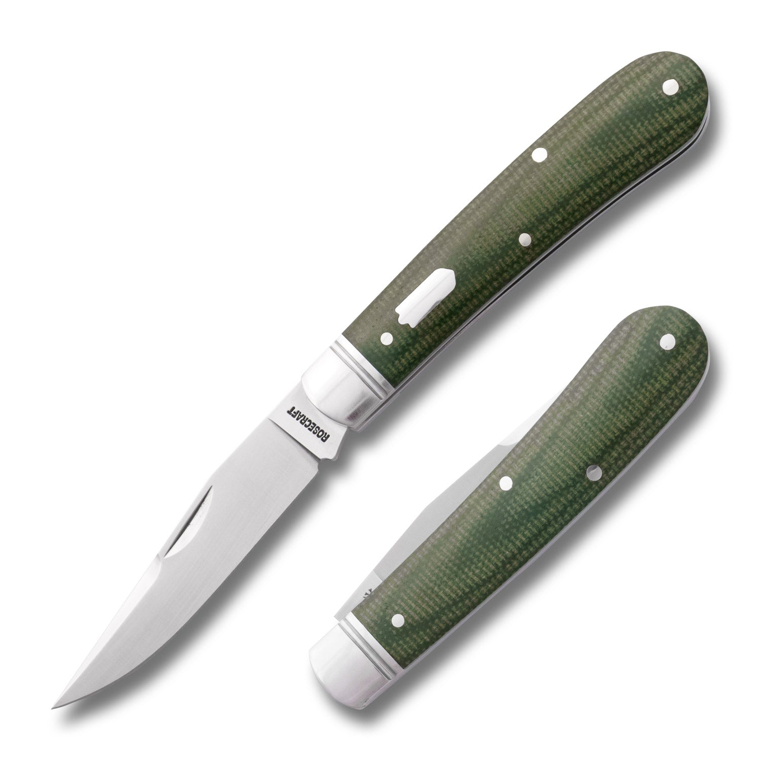 Buffalo River Jack Green Micarta Slipjoint - RCT030-DGM