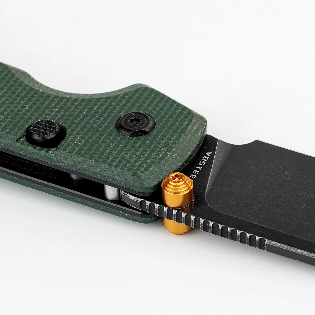 Raccoon 2.0 Top Liner Lock | Green Micarta + 14C28N Drop Point - A2901