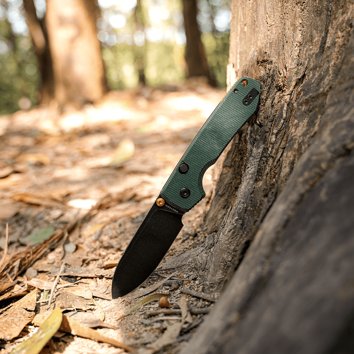 Raccoon 2.0 Top Liner Lock | Green Micarta + 14C28N Drop Point - A2901