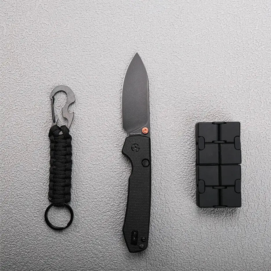 Raccoon 2.0 Top Liner Lock | Black Micarta + 14C28N Drop Point - A2902
