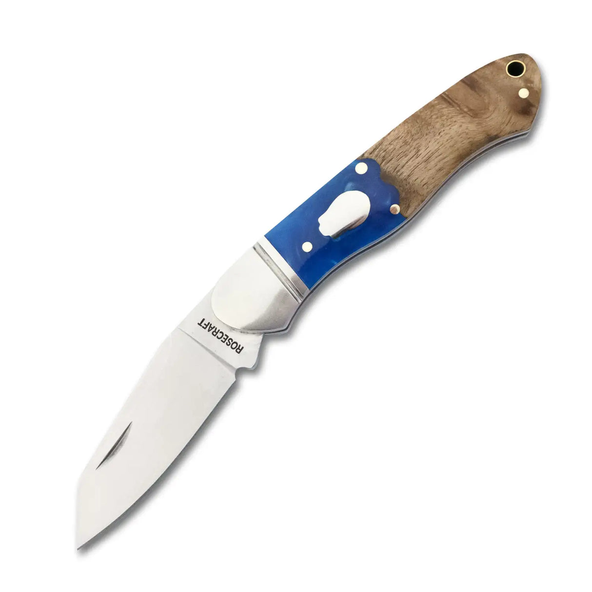 Ocoee River Kayak Blue Resin Burl Slipjoint - RCT009-BW