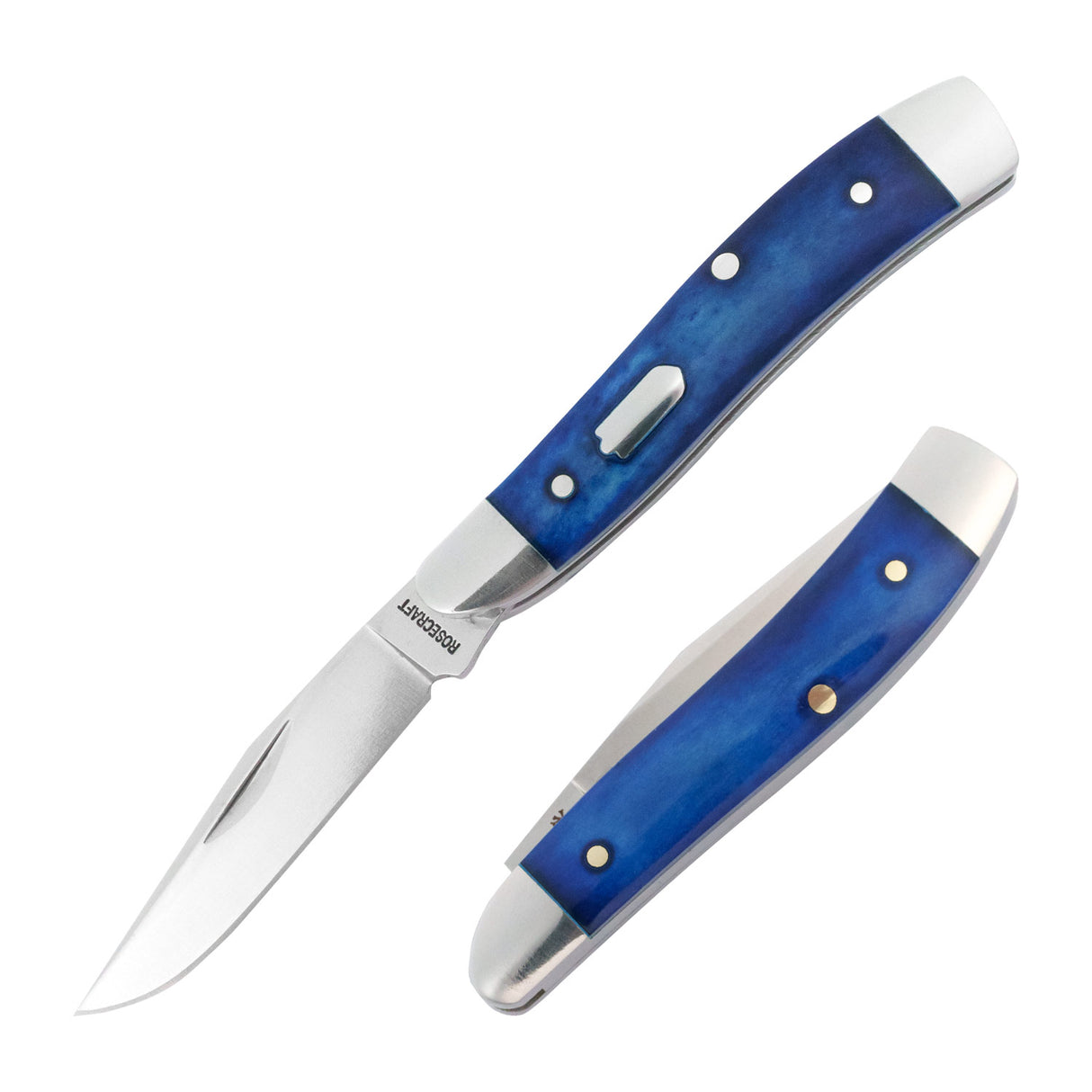 Piney River Peanut Vintage Blue Bone Slipjoint - RCT029-BBB