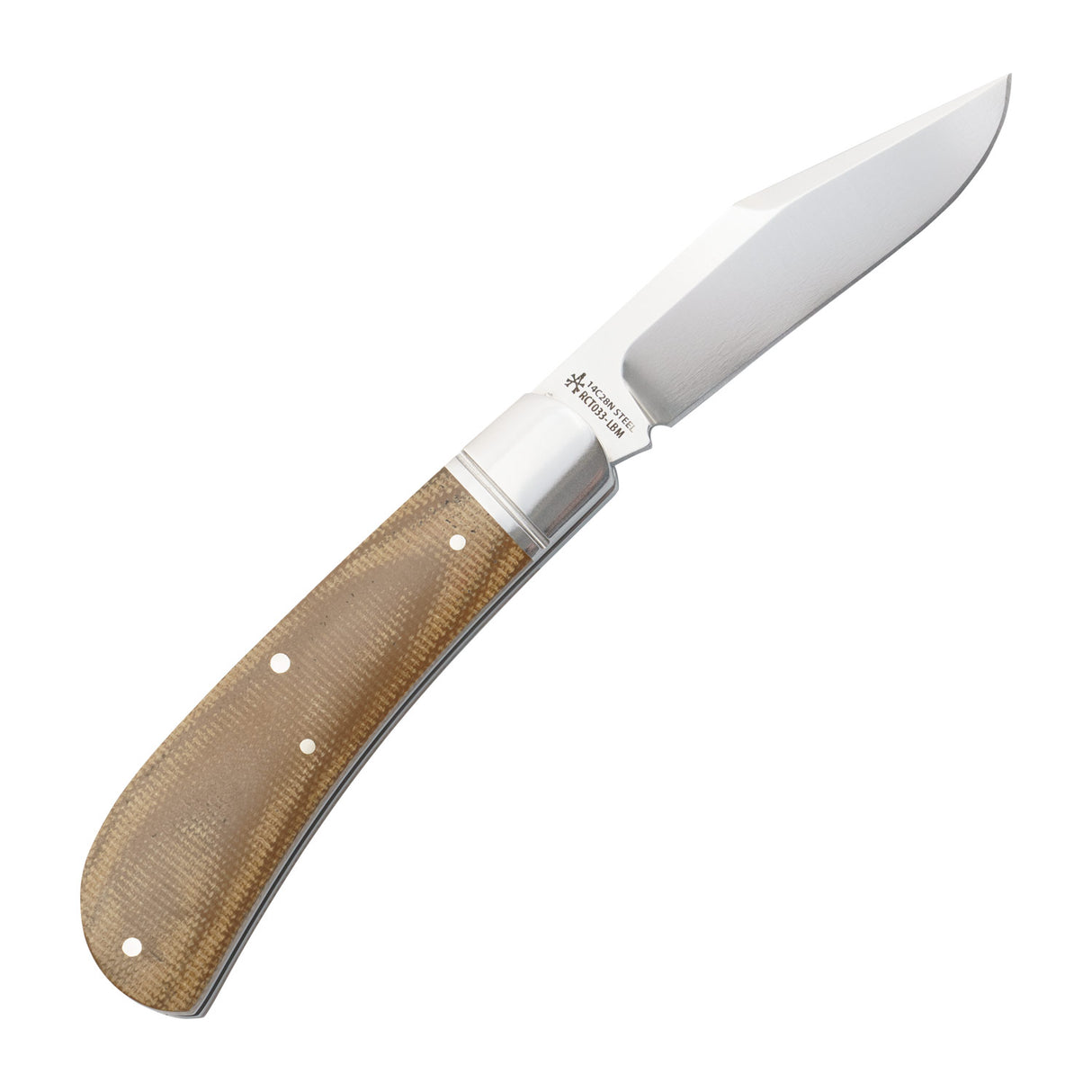 Hatchie River Jack Light Brown Micarta Slipjoint - RCT033-LBM