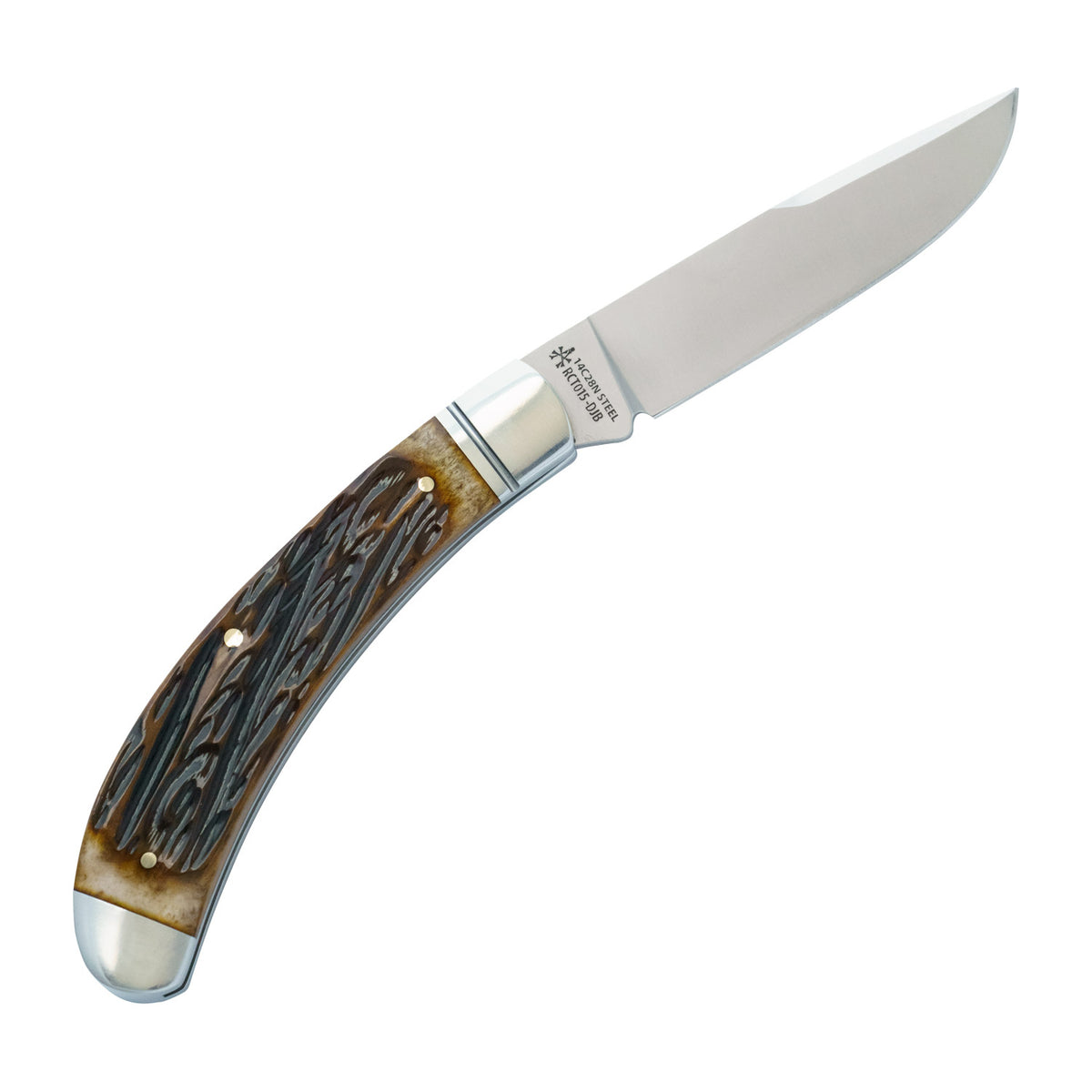 Obed Creek Bow Trapper Dapper Jigged Bone Slipjoint - RCT015-DJB
