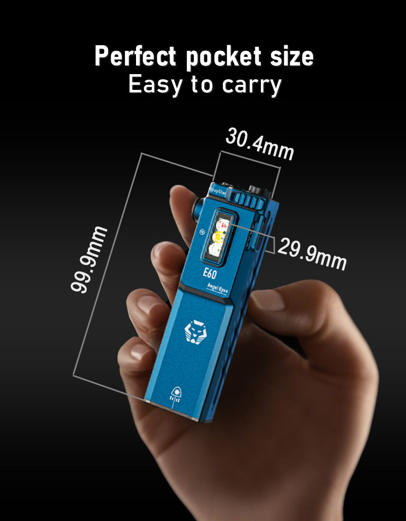 Angel Eyes E60 | Palm Sized EDC Flashlight + Laser
