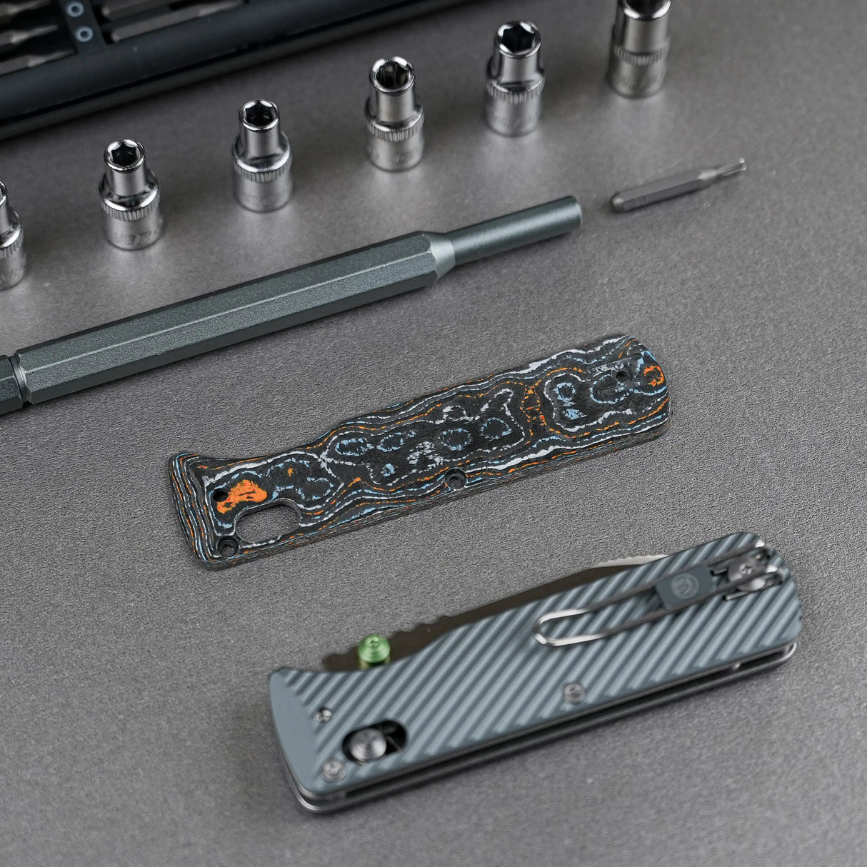 Vombat Handle Scales - Gulf Camo Carbon