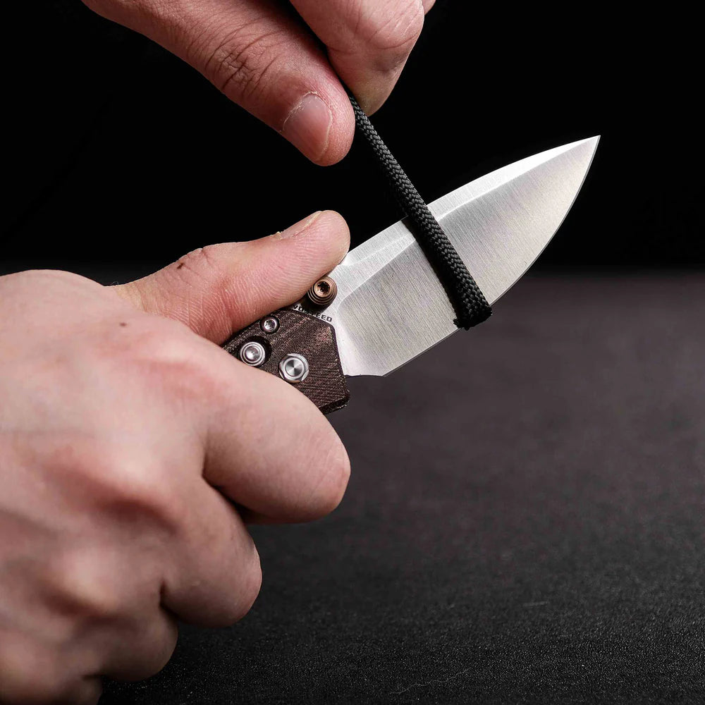 Mini Psyop | Maroon Norplex UltreX™ Micarta + Elmax - A2308