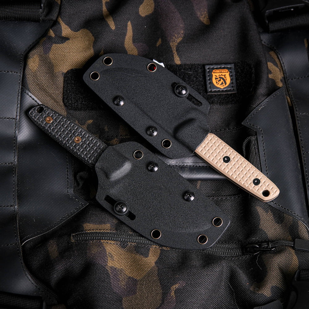 Mink - Fixed Blade | Black G10 + Copper Dune 14C28N - D0106