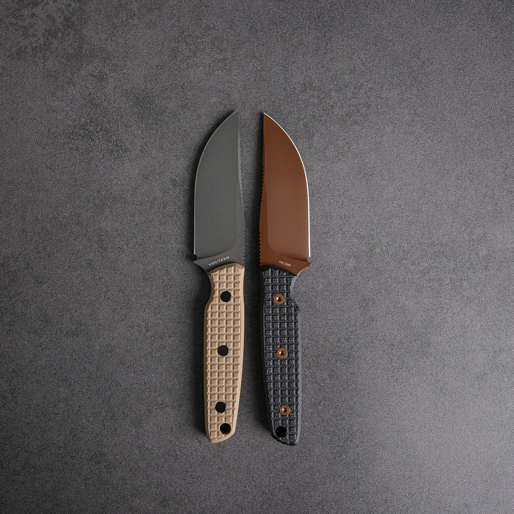 Mink - Fixed Blade | Black G10 + Copper Dune 14C28N - D0106
