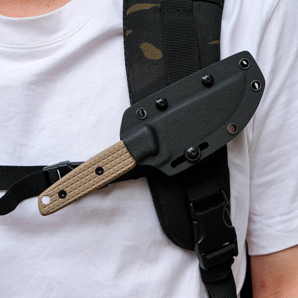 Mink - Fixed Blade | Sand G10 + Destroyer Grey 14C28N - D0107