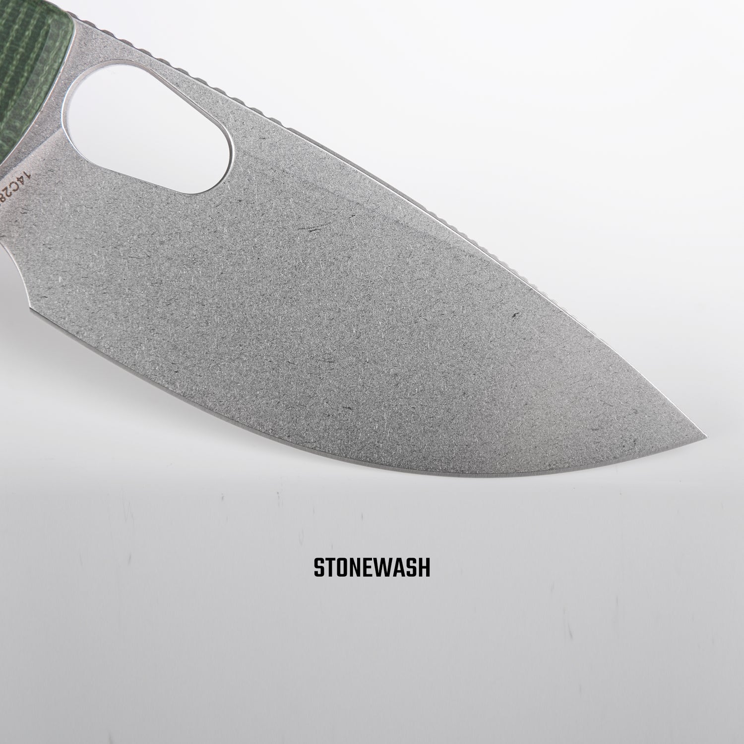 Porcupine | Green Micarta + Stonewash 14C28N - A2603