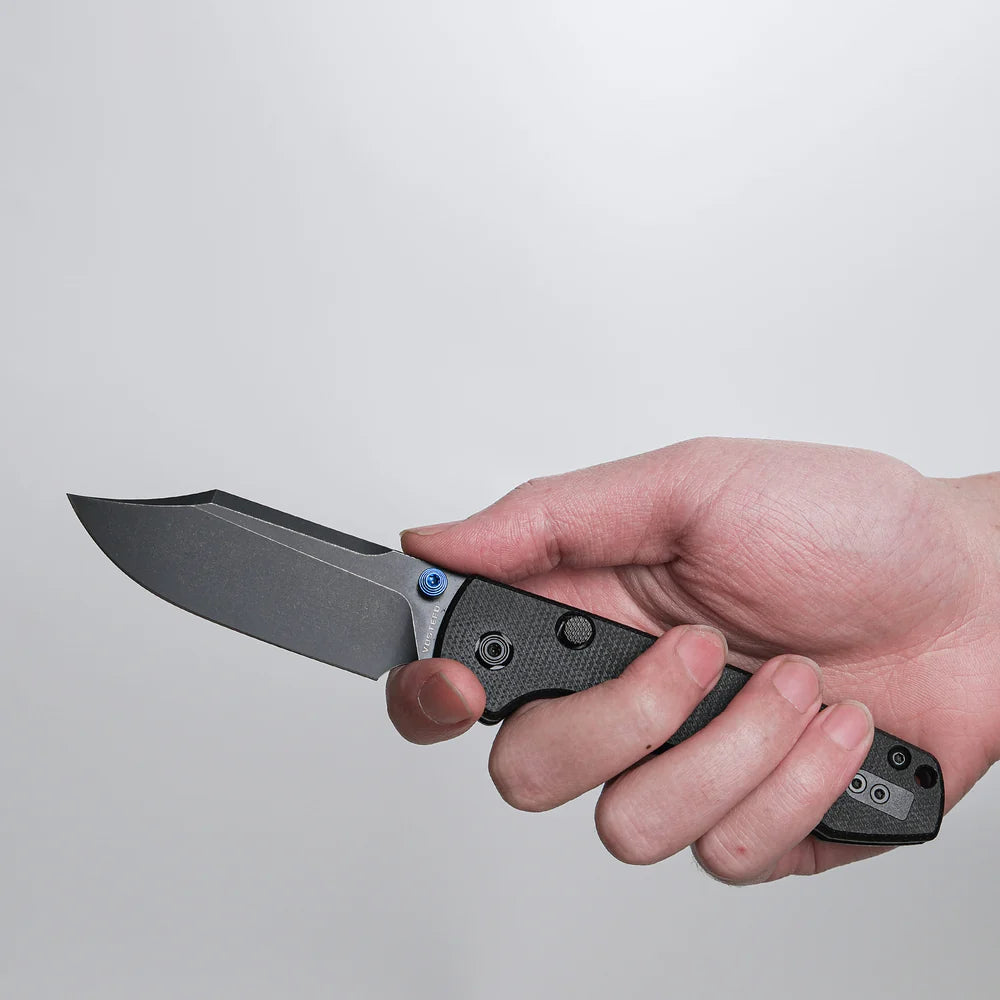 Raccoon - Top Liner Lock | Black Micarta + 14C28N Bowie - A2910