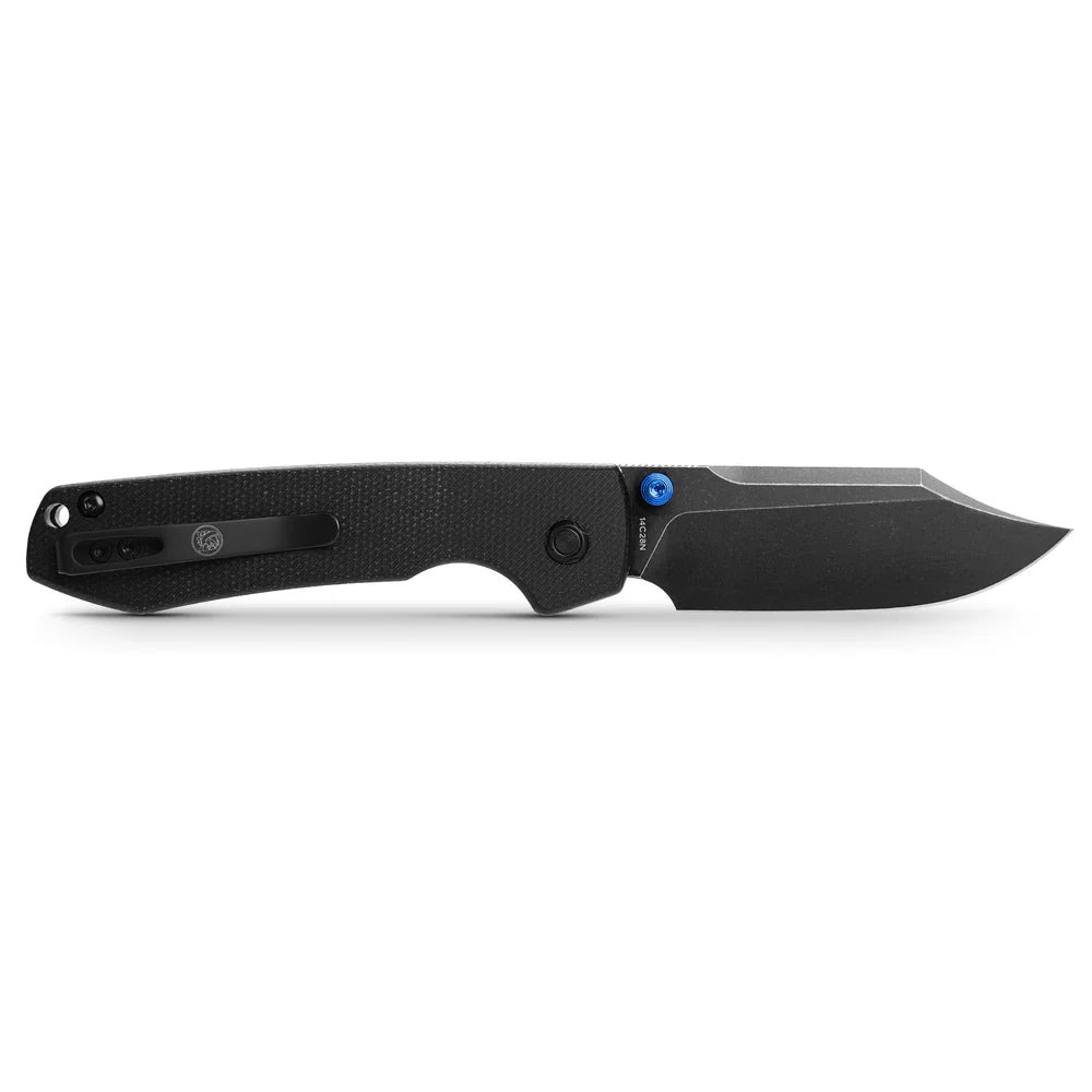 Raccoon - Top Liner Lock | Black Micarta + 14C28N Bowie - A2910