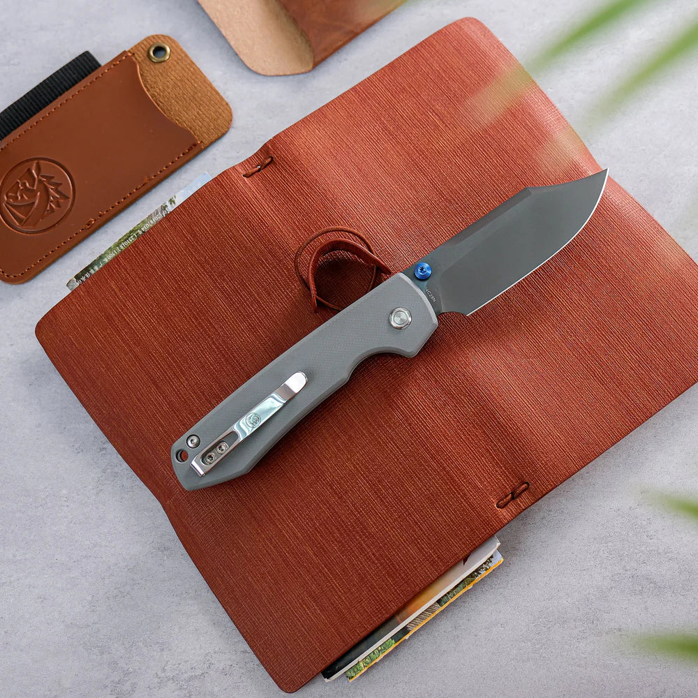 Raccoon - Top Liner Lock | Grey G10 + Destroyer Grey 14C28N Bowie - A2918