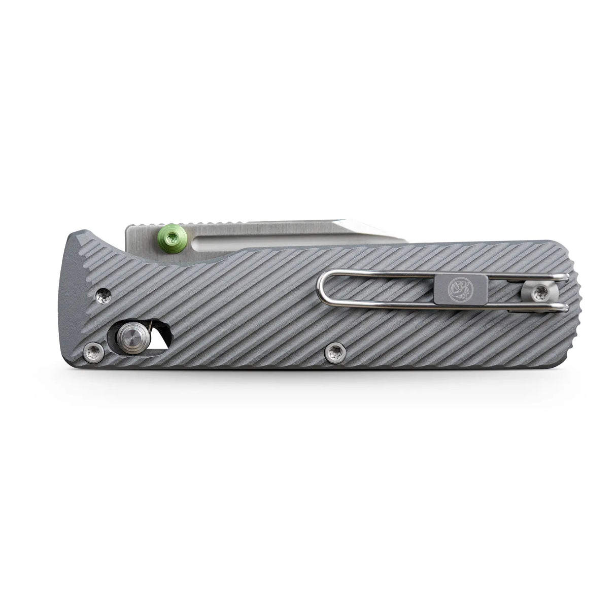 Vombat | Grey Aluminium + M390 Clip Point- A4101