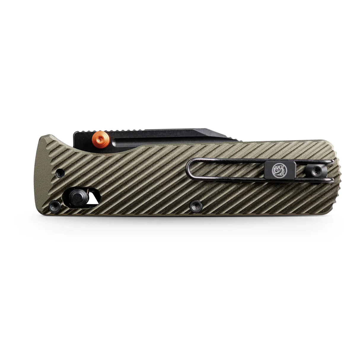 Vombat | Olive Green Aluminium + M390 Clip Point - A4102
