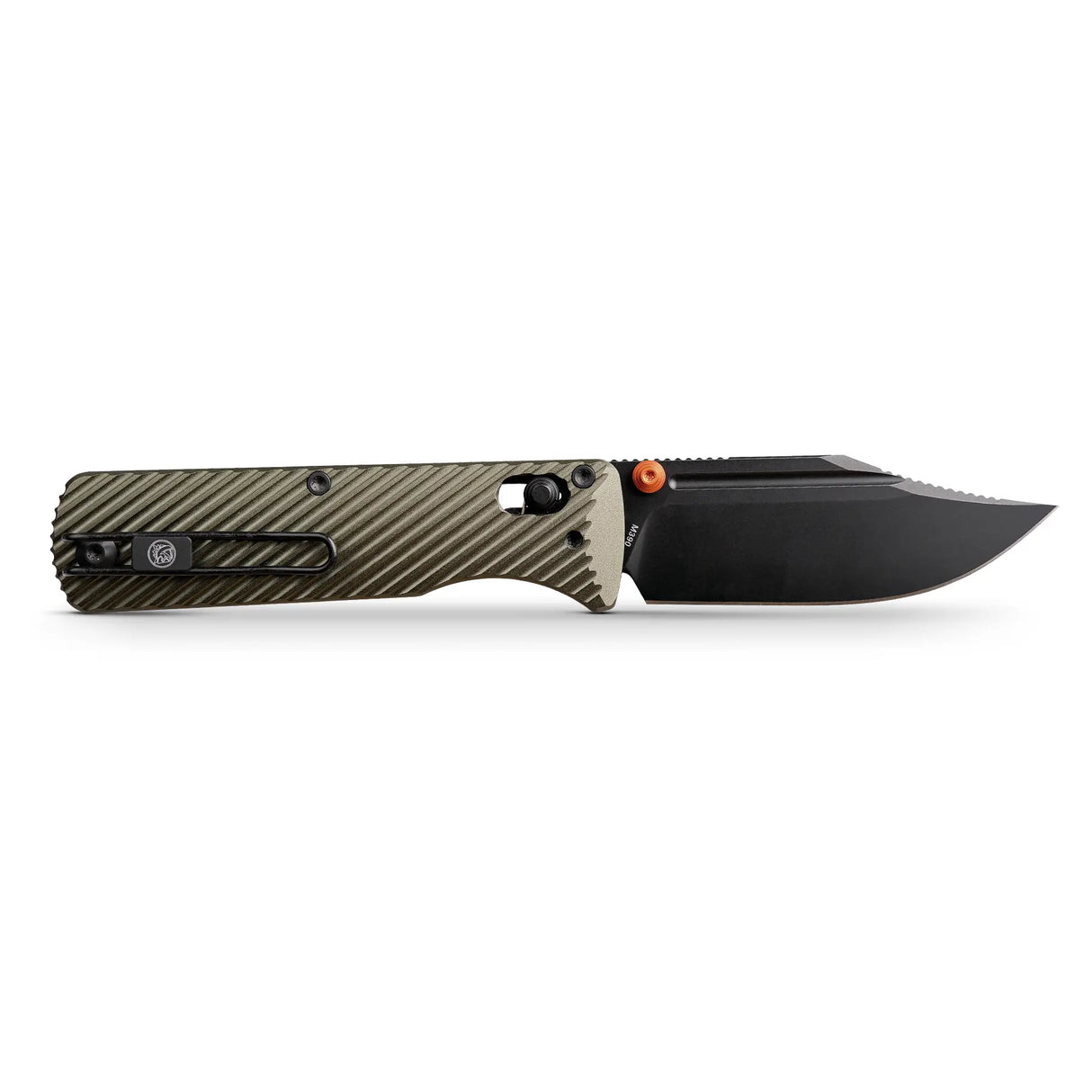 Vombat | Olive Green Aluminium + M390 Clip Point - A4102