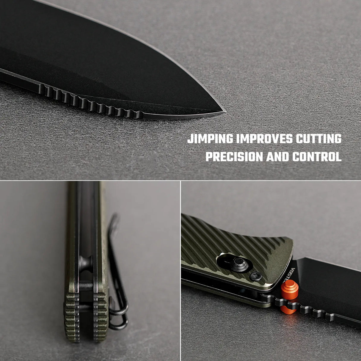 Vombat | Olive Green Aluminium + M390 Drop Point - A4105