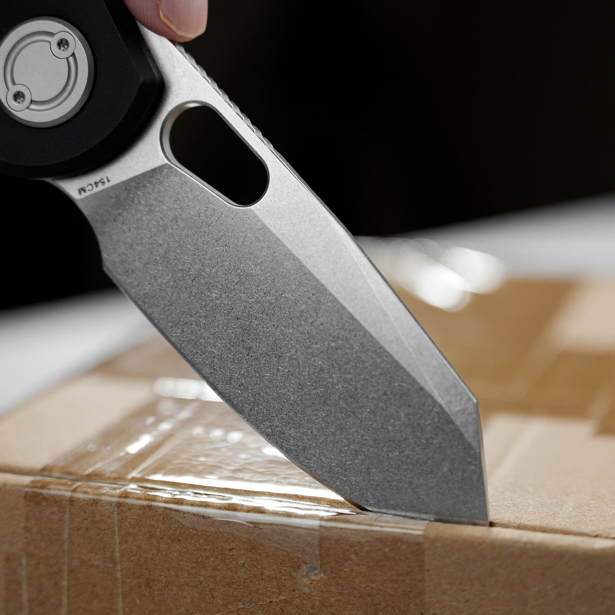 Ankylo | Black Aluminium + Stonewash 154CM