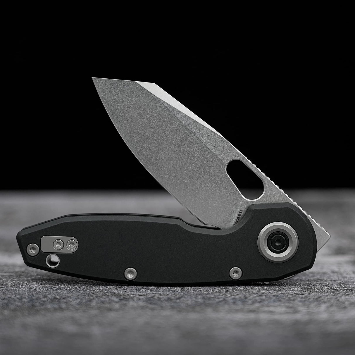 Ankylo | Black Aluminium + Stonewash 154CM