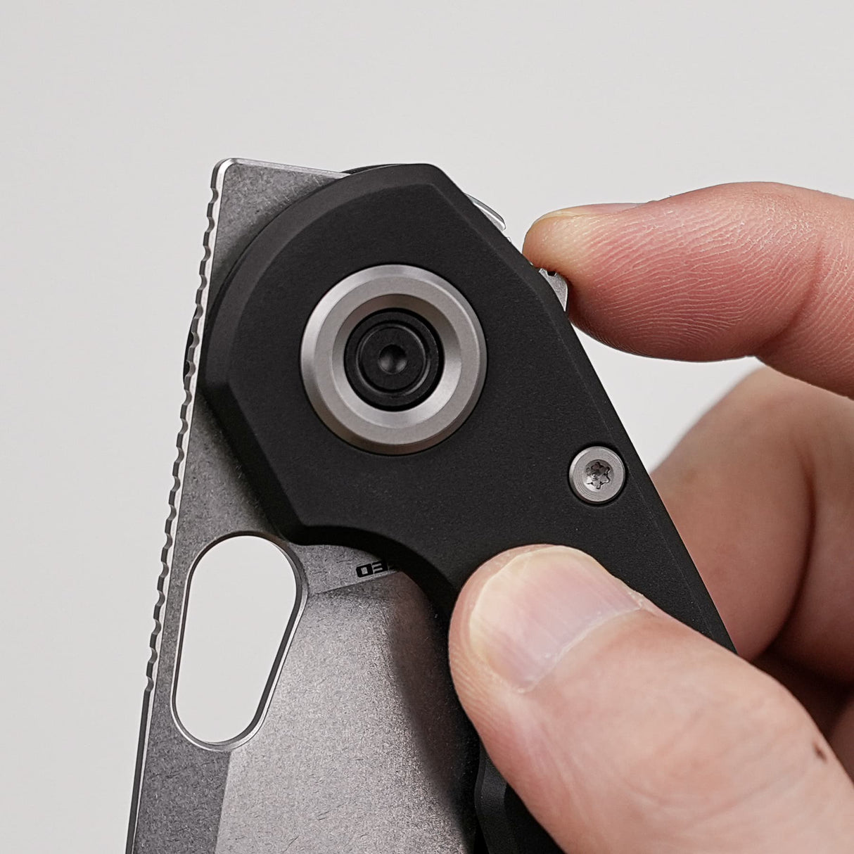 Ankylo | Black Aluminium + Stonewash 154CM