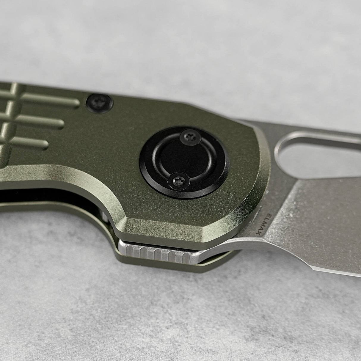 Ankylo | Olive Drab Aluminium + Stonewash Elmax