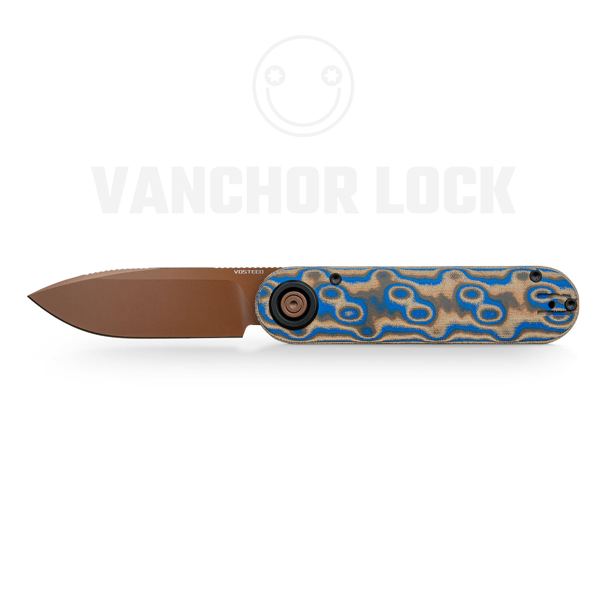 Corgi-V 295 | Blue Ocean Micarta/Aluminium | Copper Dune N690 - A3730
