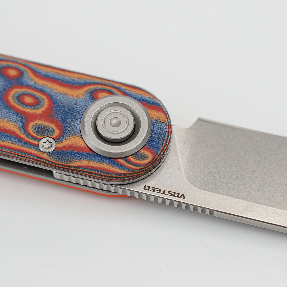 Corgi-V 295 | Copper Raindrop Micarta/Aluminium | Stonewash N690 - A3731