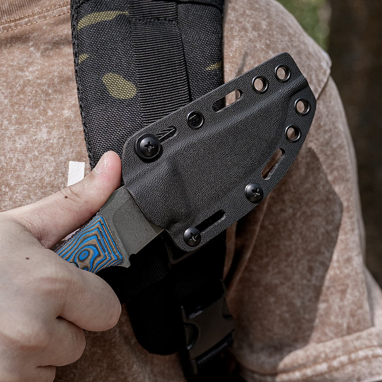 H-Back | Blue Ocean Micarta + Nitro-V - D0407