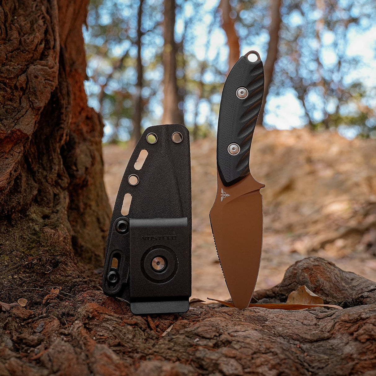 Inferno | Black G10 + Copper Dune 14C28N - D0801