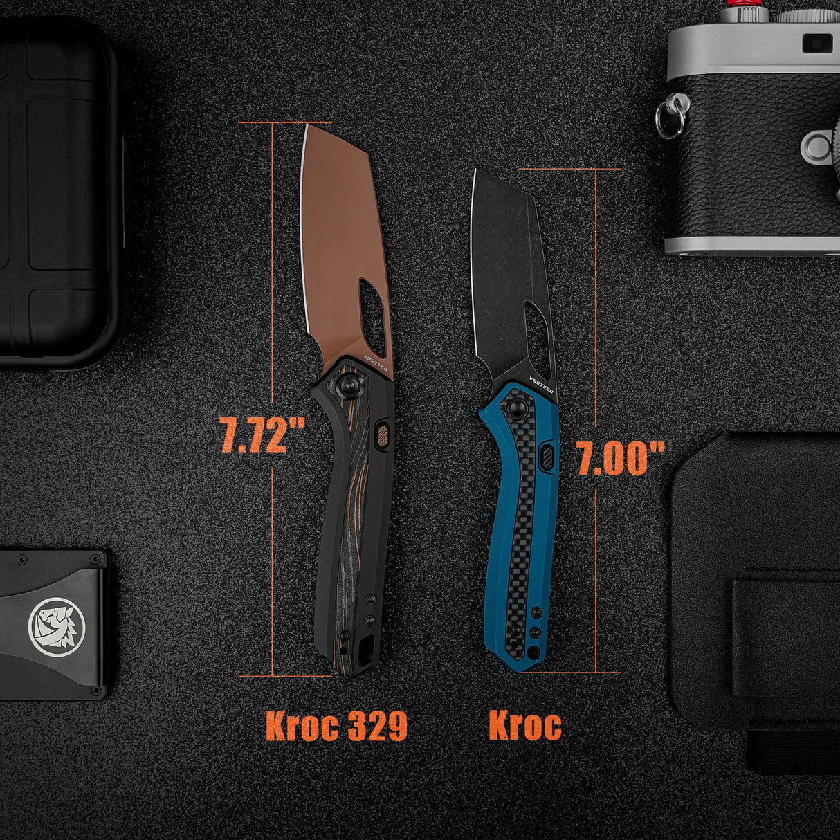 Kroc 329 | Black Aluminium Topo G10 + Copper Dune S35VN - A1810
