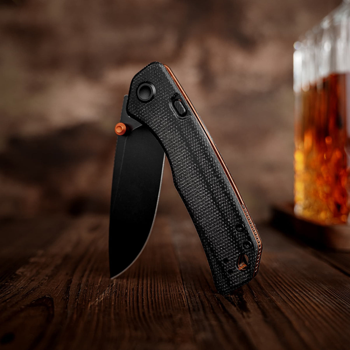 Marten 330 | Black Micarta + Blackwash 14C28N - A1622