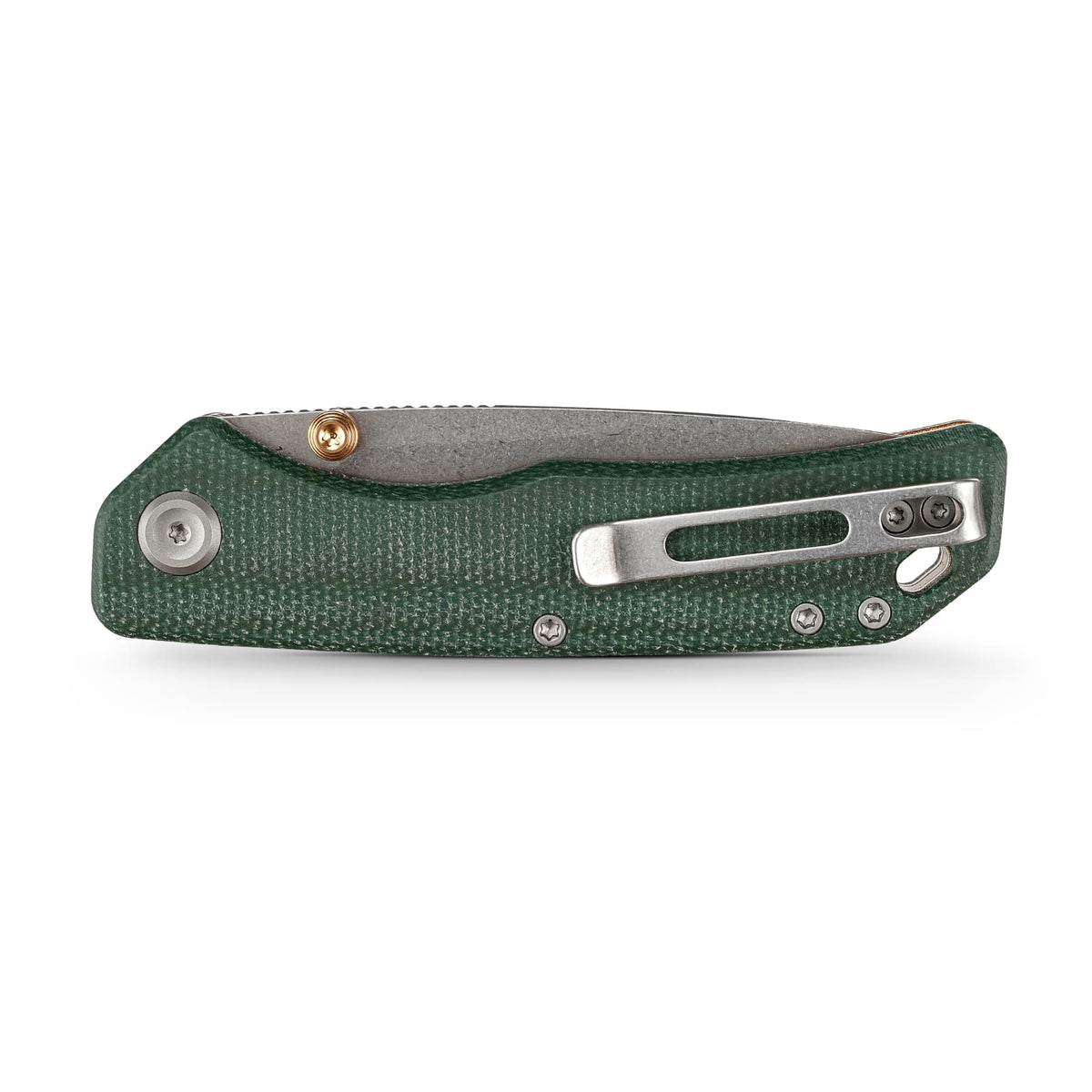 Marten 330 | Green Micarta + Stonewash 14C28N - A1624