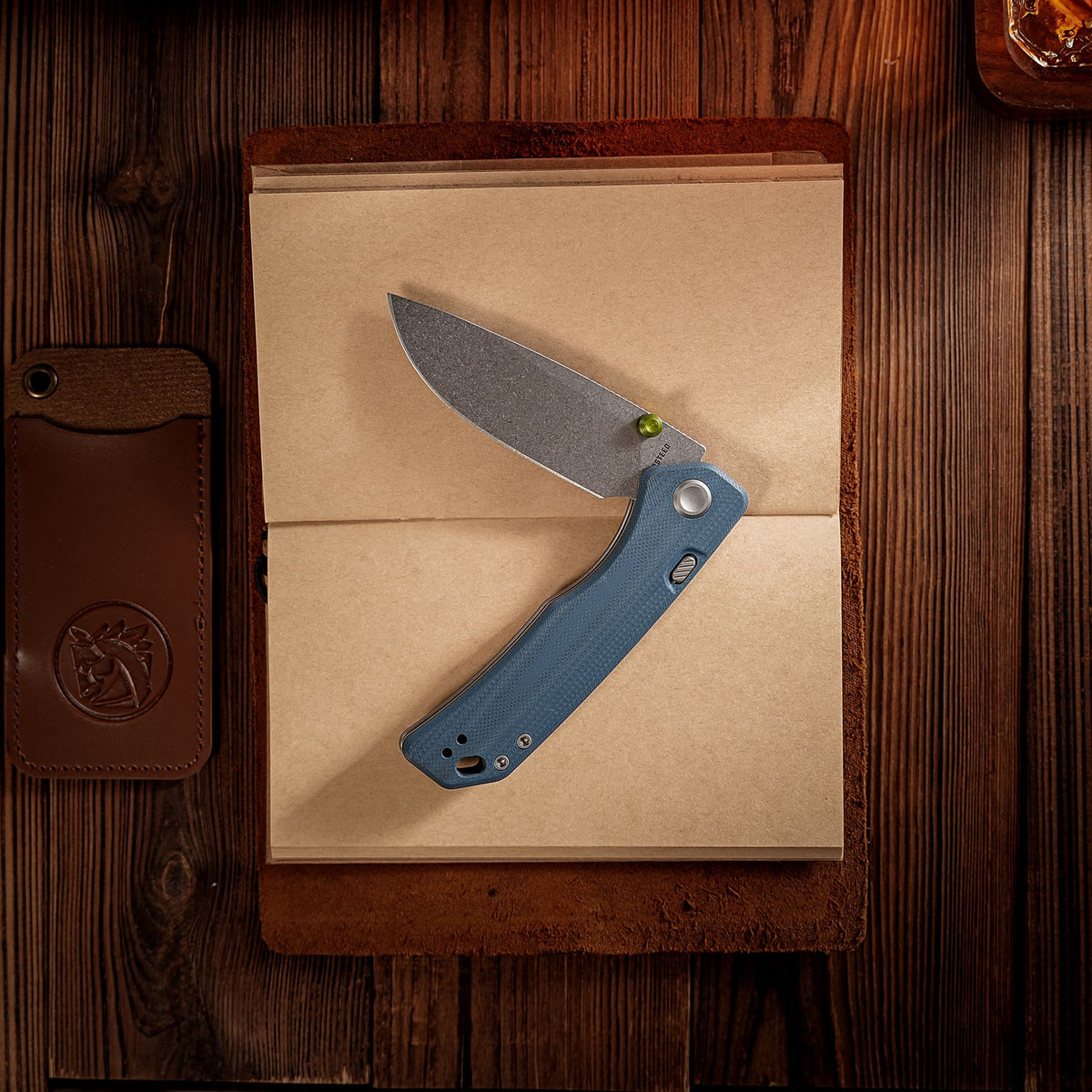 Marten 330 | Blue G10 + Stonewash 14C28N - A1625