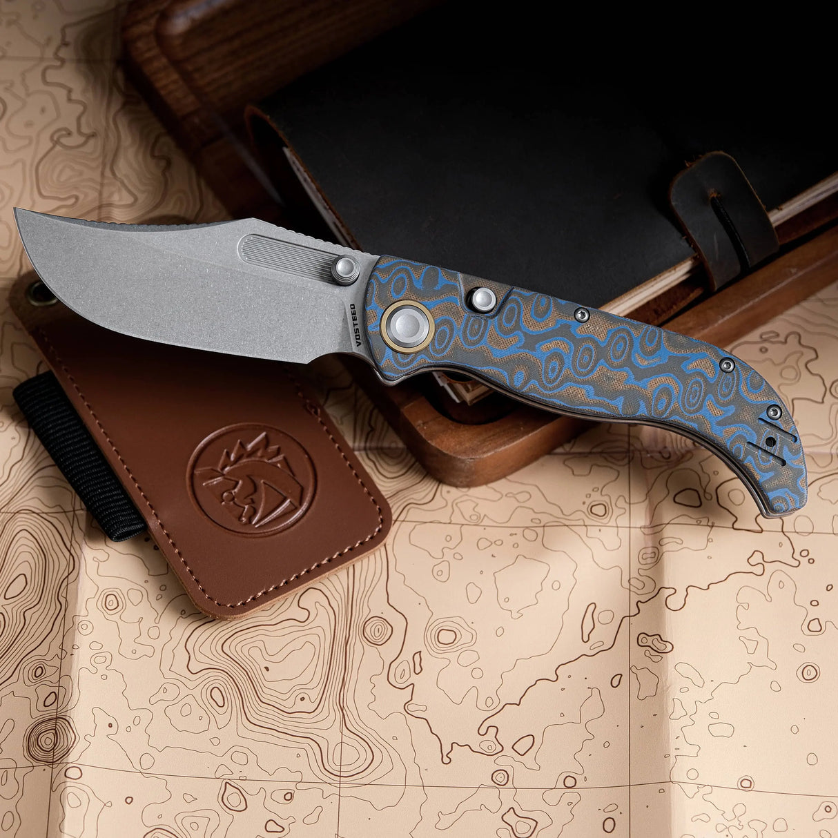 Naga | Blue Ocean Micarta + S35VN - A3903