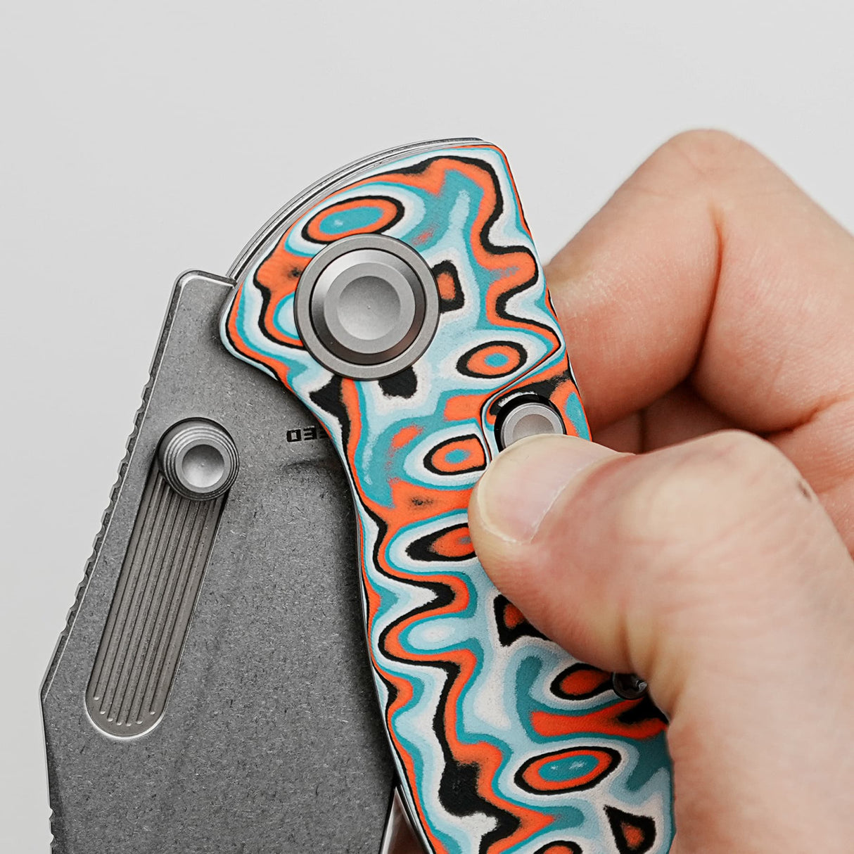 Naga | Canyon Current Bamboo Micarta + Stonewash S35VN - A3908