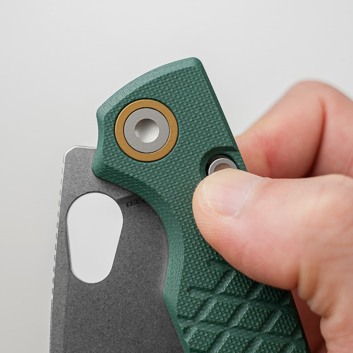 Porcupine | Green Crosshatch G10 + Stonewash 14C28N - A2624