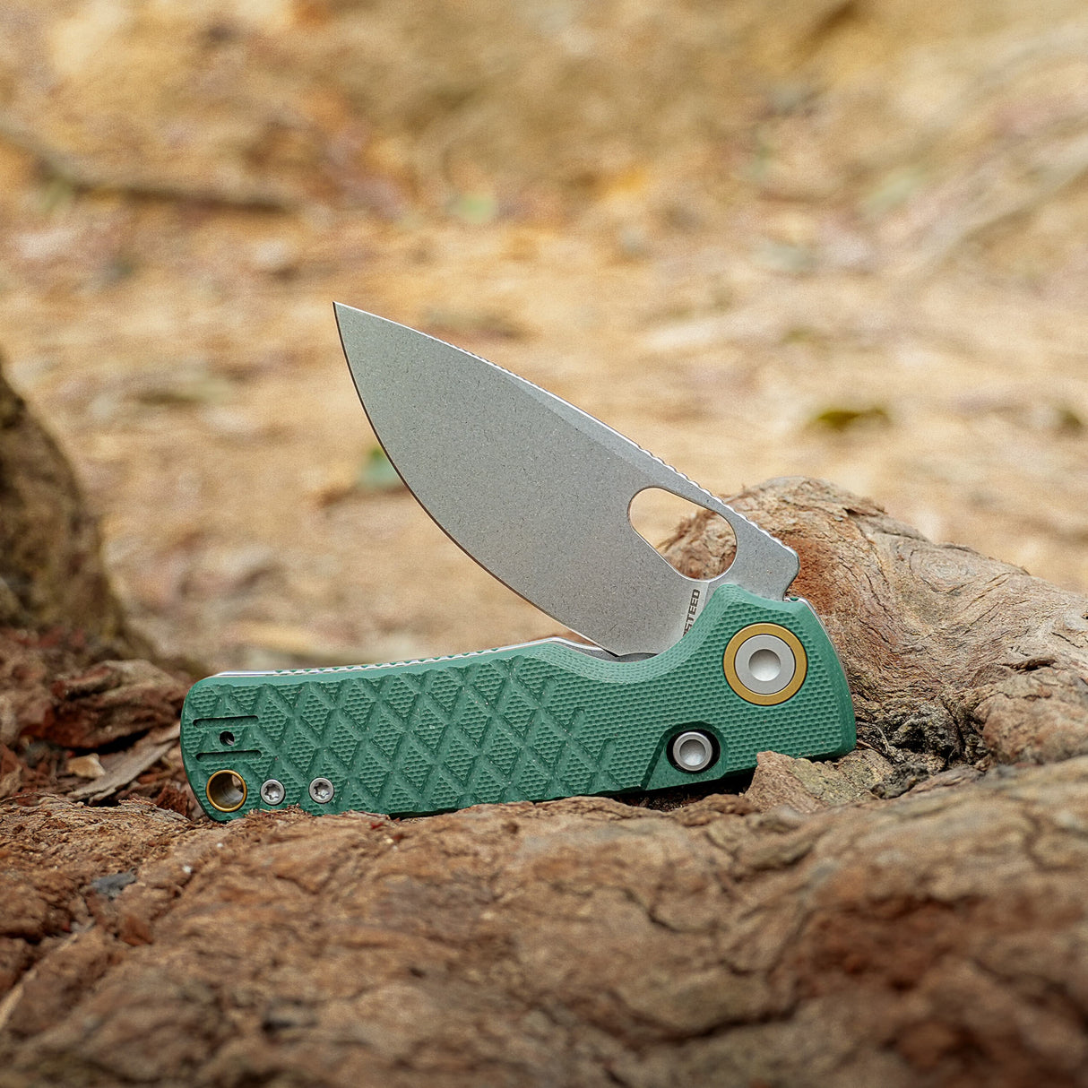 Porcupine | Green Crosshatch G10 + Stonewash 14C28N - A2624