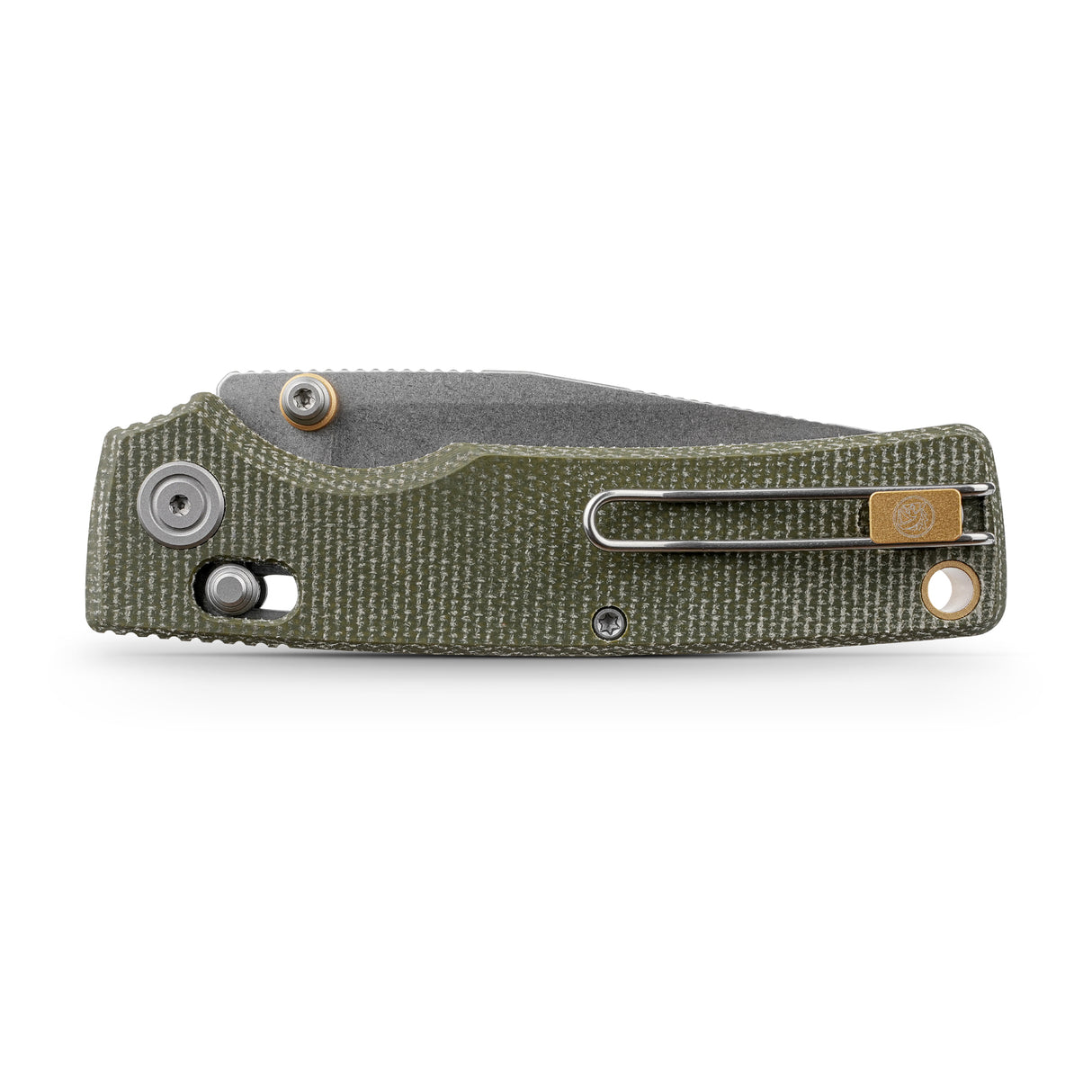 Porcupine ModSwap™ | Green Micarta + Stonewash 154CM - A3104
