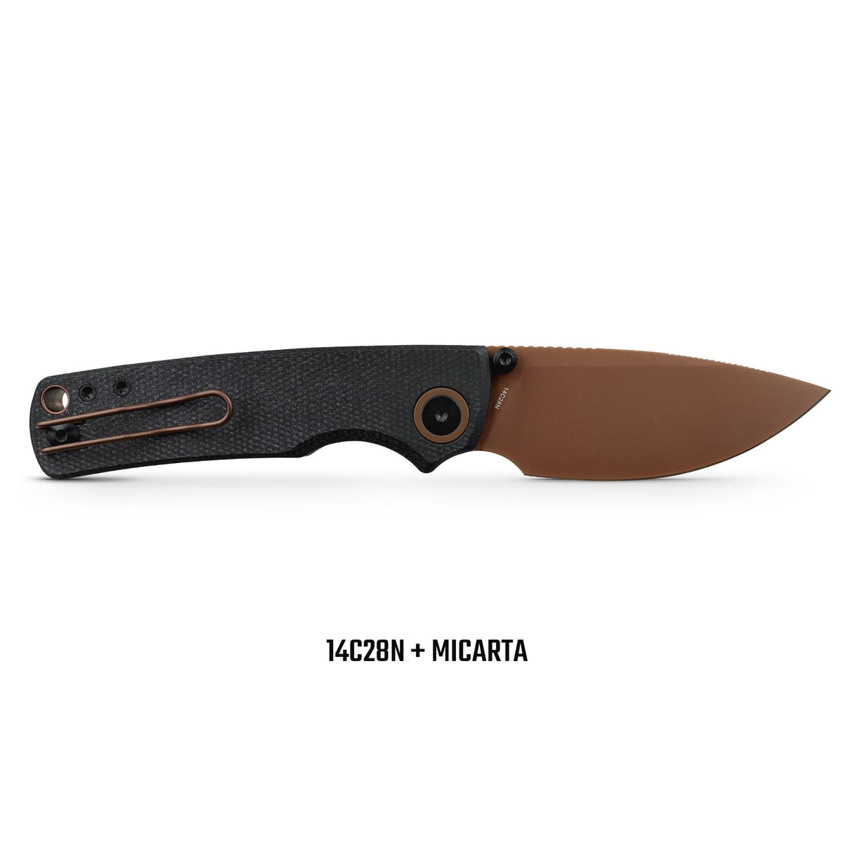 Porcupine Thumb Stud | Black Micarta + Copper Dune 14C28N - A2610