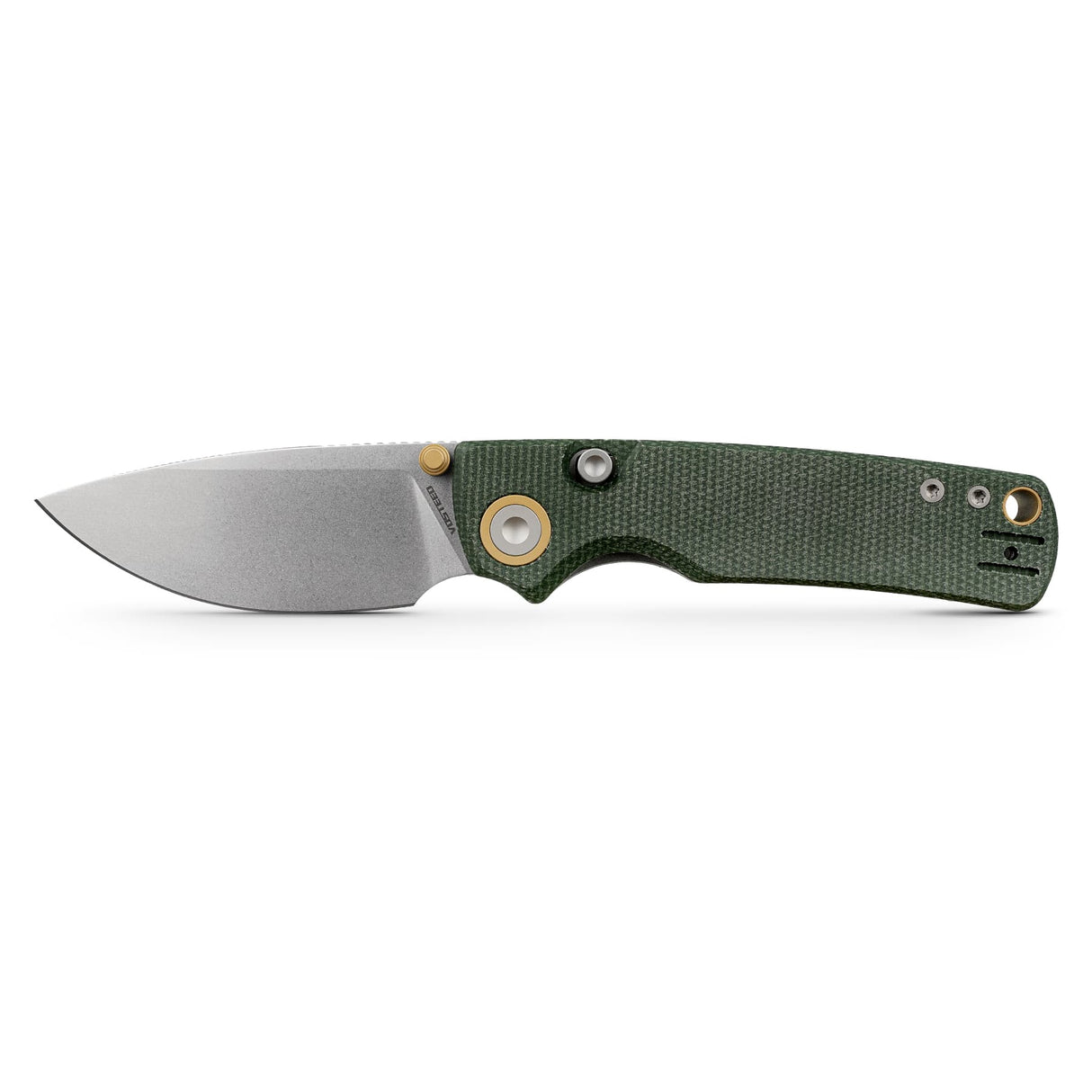 Porcupine Thumb Stud | Green Micarta + Stonewash 14C28N - A2611