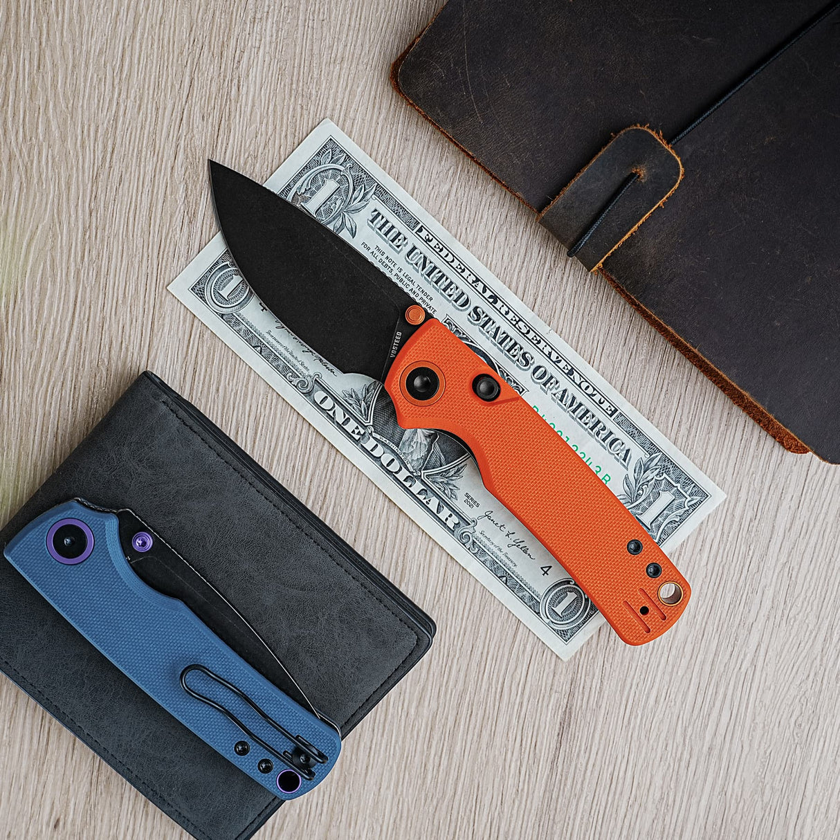 Porcupine Thumb Stud | Orange G10 + Blackwash 14C28N - A2628