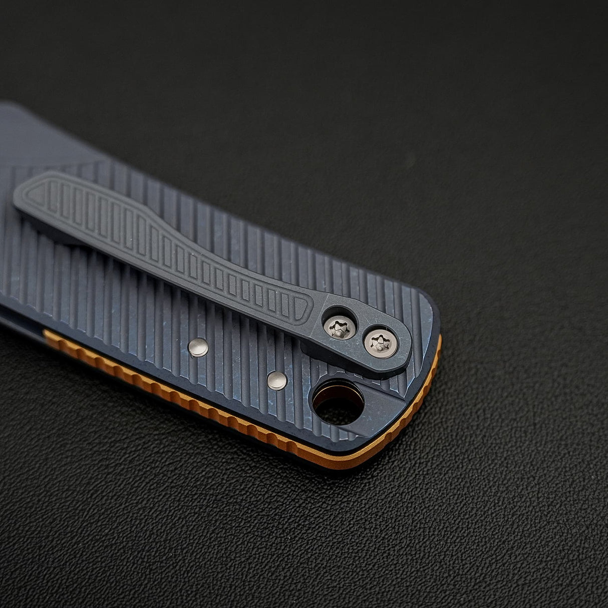 Porcupine TiSlim | Blue Ti + Stonewash 154CM - A4803