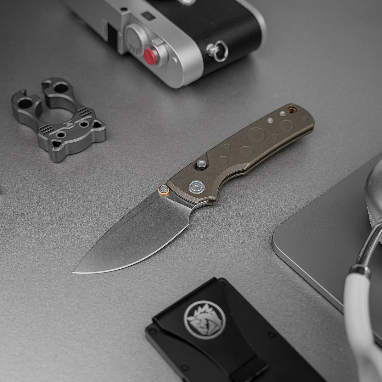 Porcupine TiSlim | Brasswash Ti + Stonewash S90V