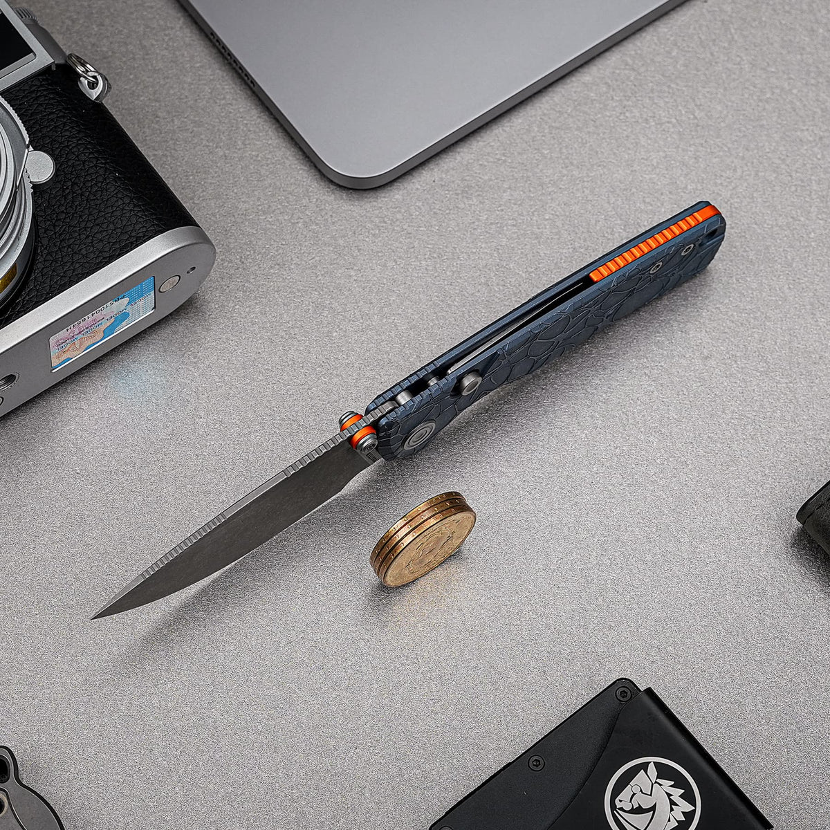 Porcupine TiSlim | Acid Wash Blue Ti + Acid Stonewash S90V - A4814