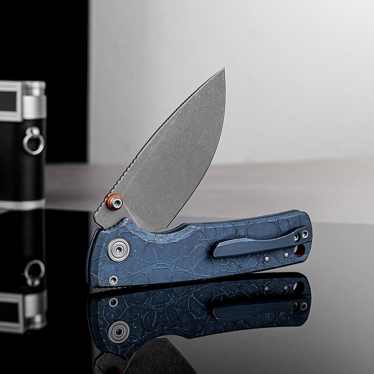 Porcupine TiSlim | Acid Wash Blue Ti + Acid Stonewash S90V - A4814